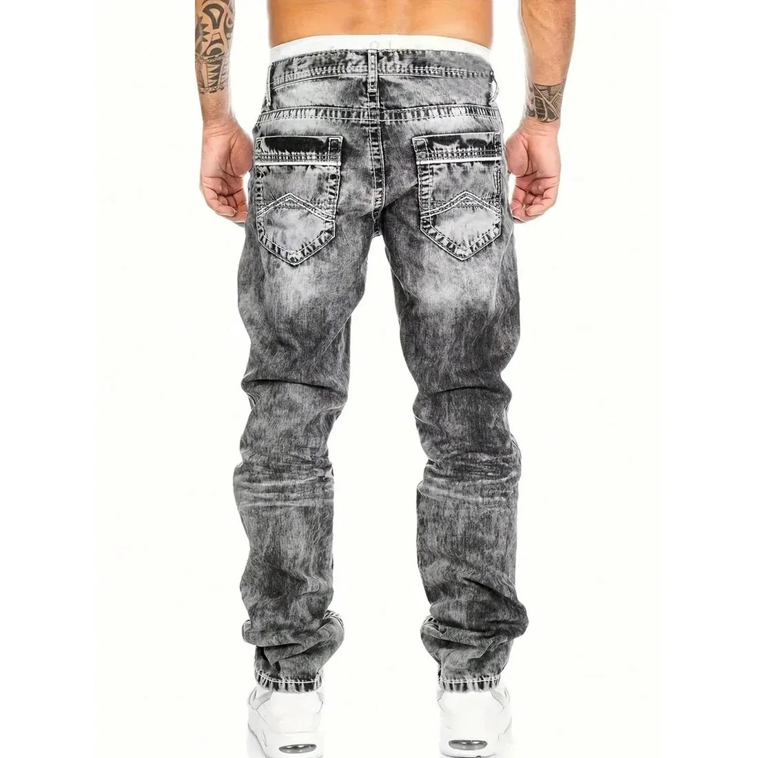 Nicolas - Vaqueros elásticos creativos para hombre, de estilo minimalista, ideales para el verano, estilo emo