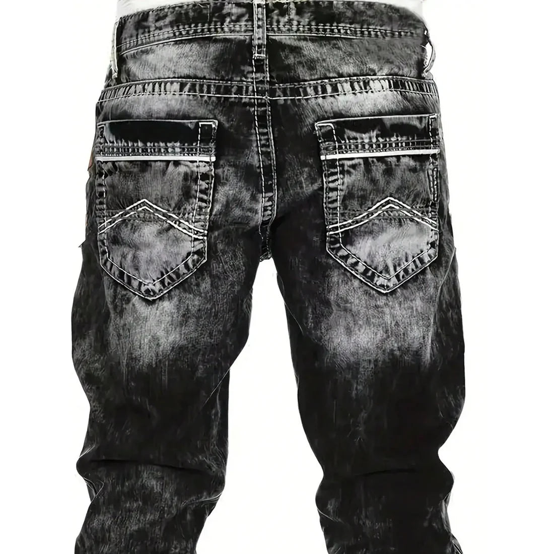 Nicolas - Vaqueros elásticos creativos para hombre, de estilo minimalista, ideales para el verano, estilo emo
