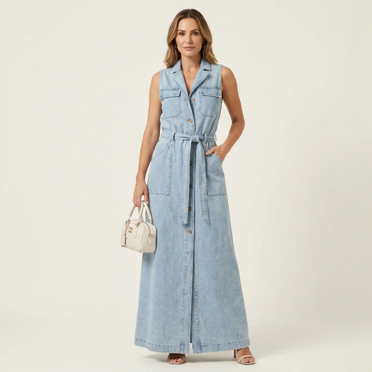 Georgina - Robe Maxi en Denim