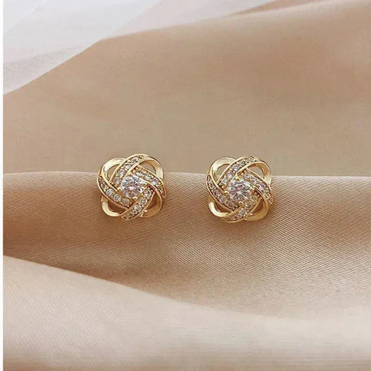 PENDIENTES DE ESPIRAL CON CRISTALES