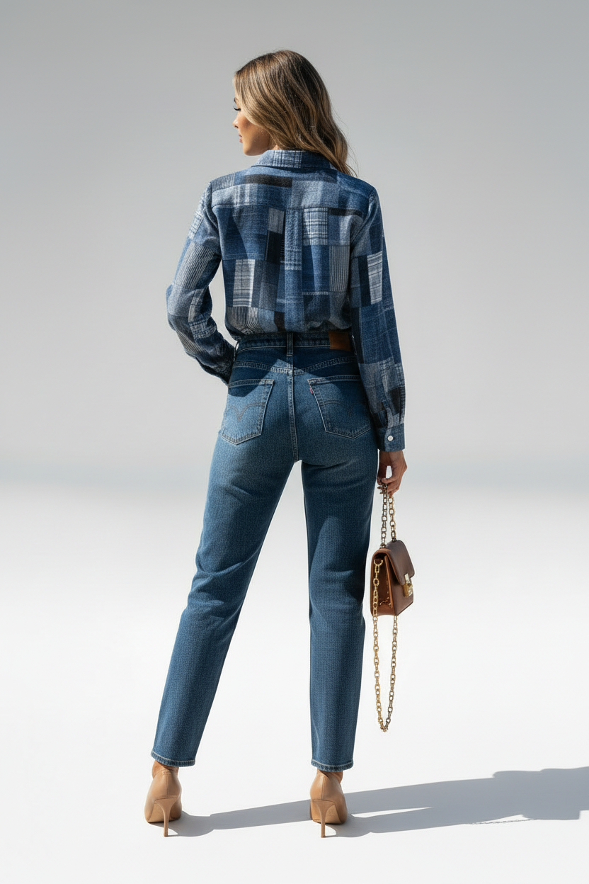 Isabella - Blusa vintage a cuadros