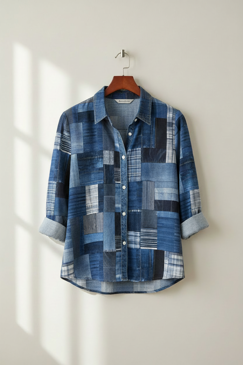 Isabella - Blusa vintage a cuadros