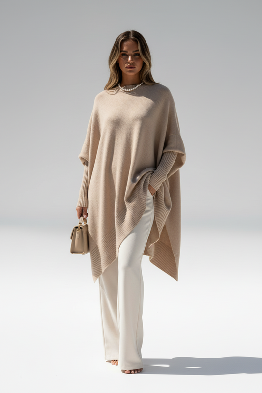 Olivia - Jersey tipo poncho oversize